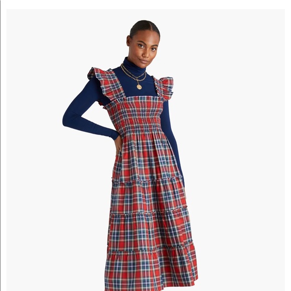 Red plaid Hill House Nap Dress, NWT XS - Picture 3 of 4